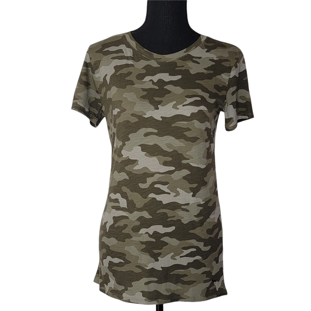 Pink Victoria Secret T-Shirt Green Camo Top Sz XS New WT.